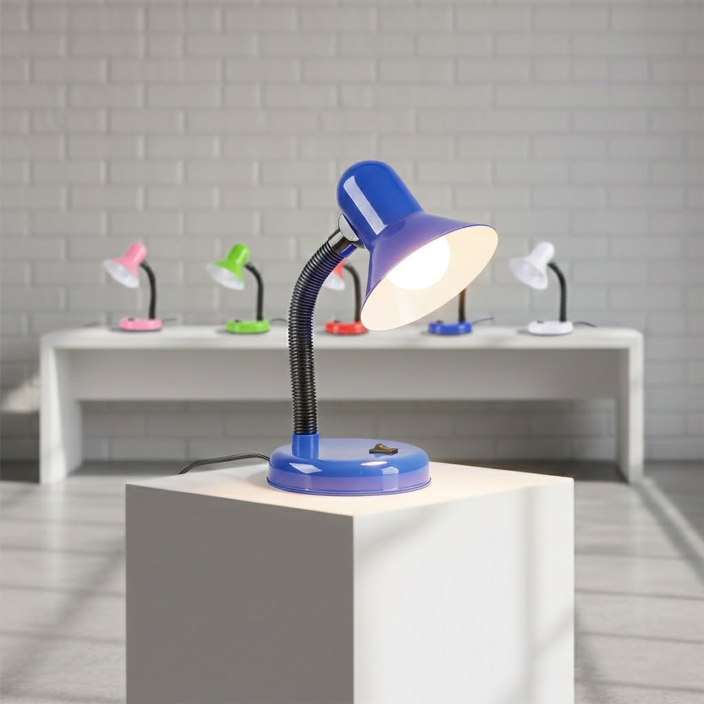 Tischleuchte Schreibtisch Mentor Blau (1x E27) - Milagro