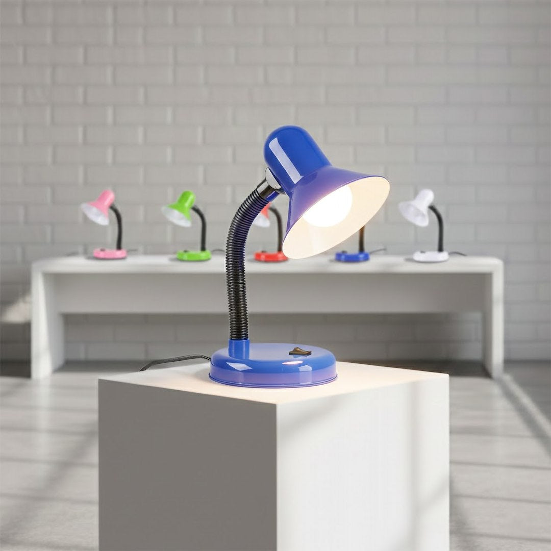 Tischleuchte Schreibtisch Mentor Blau (1x E27) - Milagro