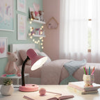 Tischleuchte Schreibtisch Mentor Pink (1x E27) - Milagro