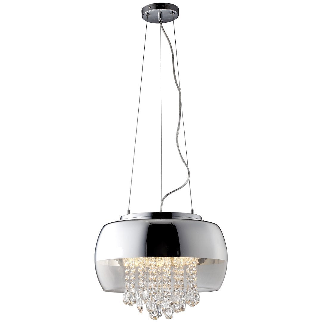 Pendelleuchte LUNA Chrom, Glas (3x E14) LED - Milagro