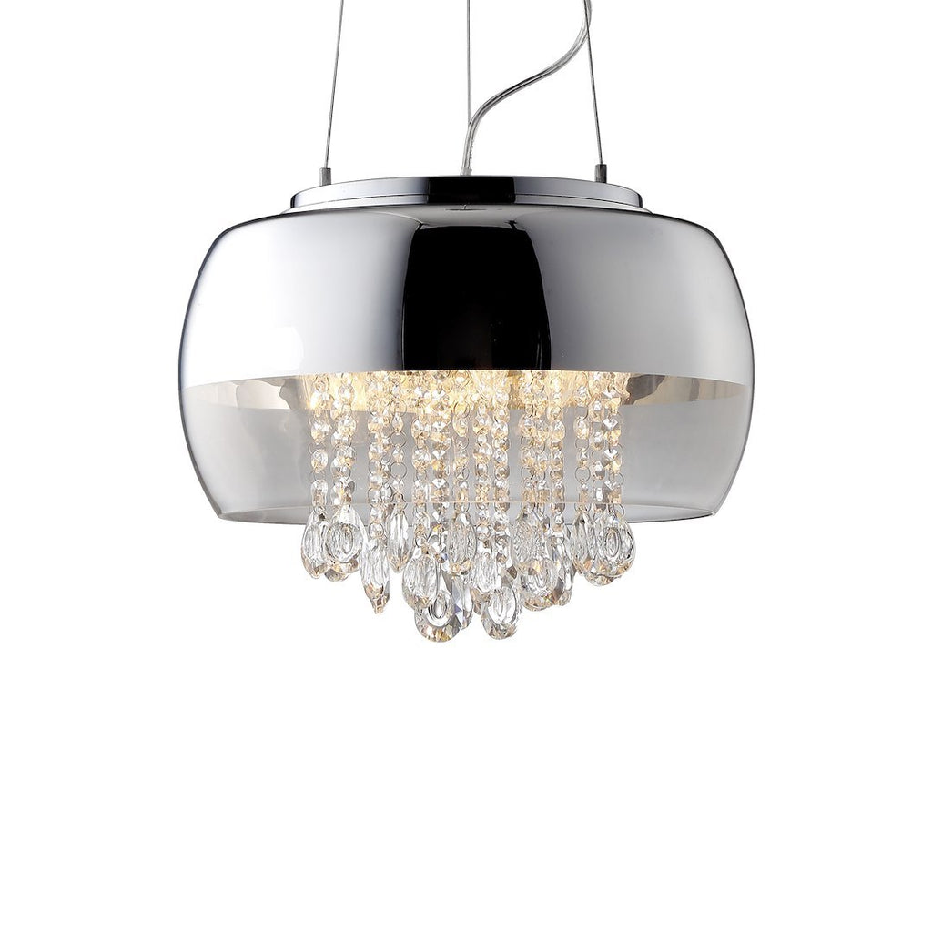 Pendelleuchte LUNA Chrom, Glas (3x E14) LED - Milagro