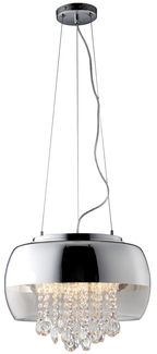 Pendelleuchte LUNA Chrom, Glas (3x E14) LED - Milagro