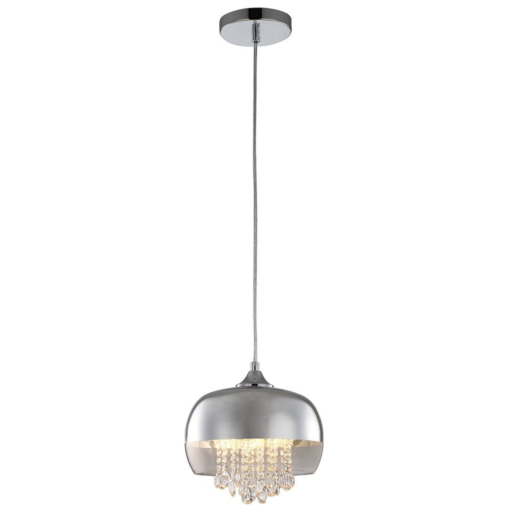 Pendelleuchte LUNA Chrom, Glas (1x E14) LED - Milagro