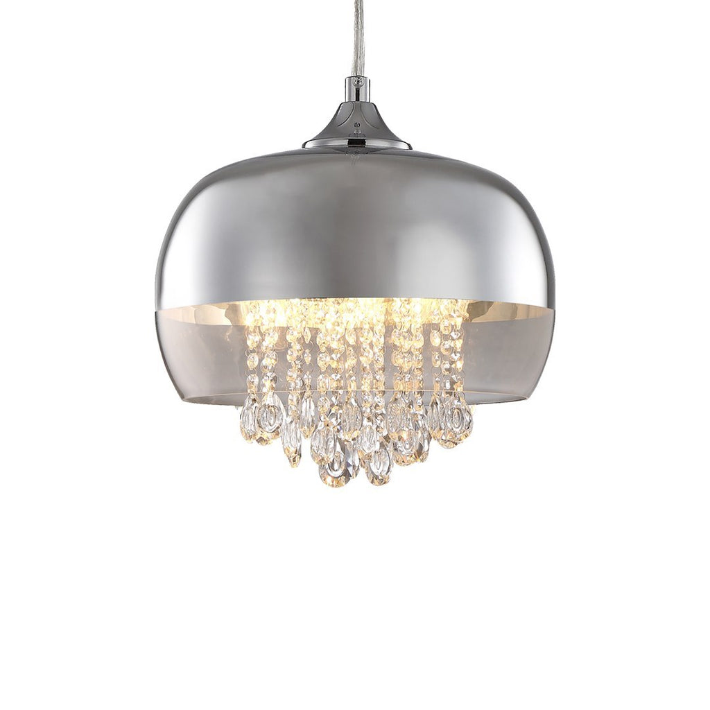 Pendelleuchte LUNA Chrom, Glas (1x E14) LED - Milagro