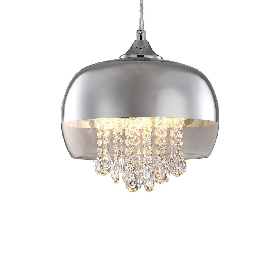 Pendelleuchte LUNA Chrom, Glas (1x E14) LED - Milagro