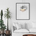 Pendelleuchte LUNA Chrom, Glas (1x E14) LED - Milagro