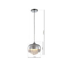 Pendelleuchte LUNA Chrom, Glas (1x E14) LED - Milagro