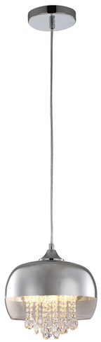 Pendelleuchte LUNA Chrom, Glas (1x E14) LED - Milagro