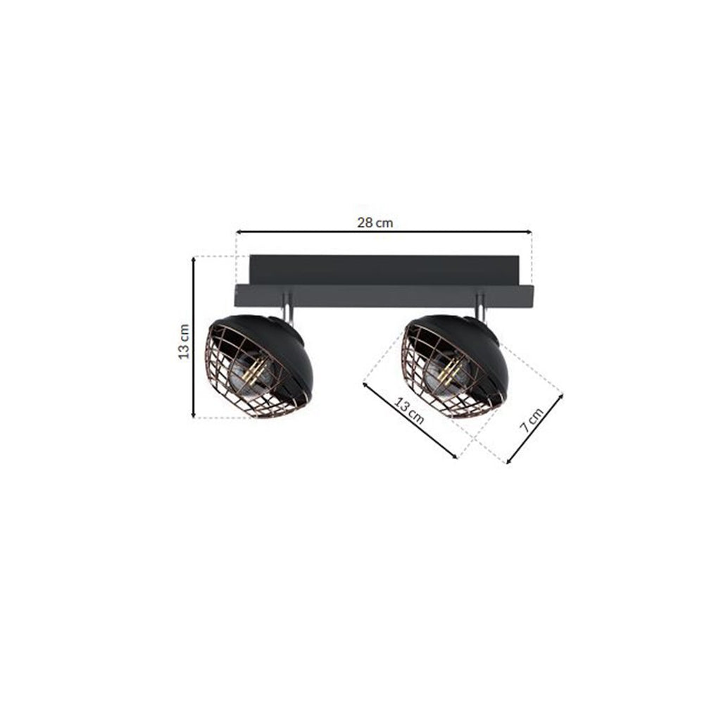 Deckenleuchte Spot Balken LOGAN (2x E14) - Milagro