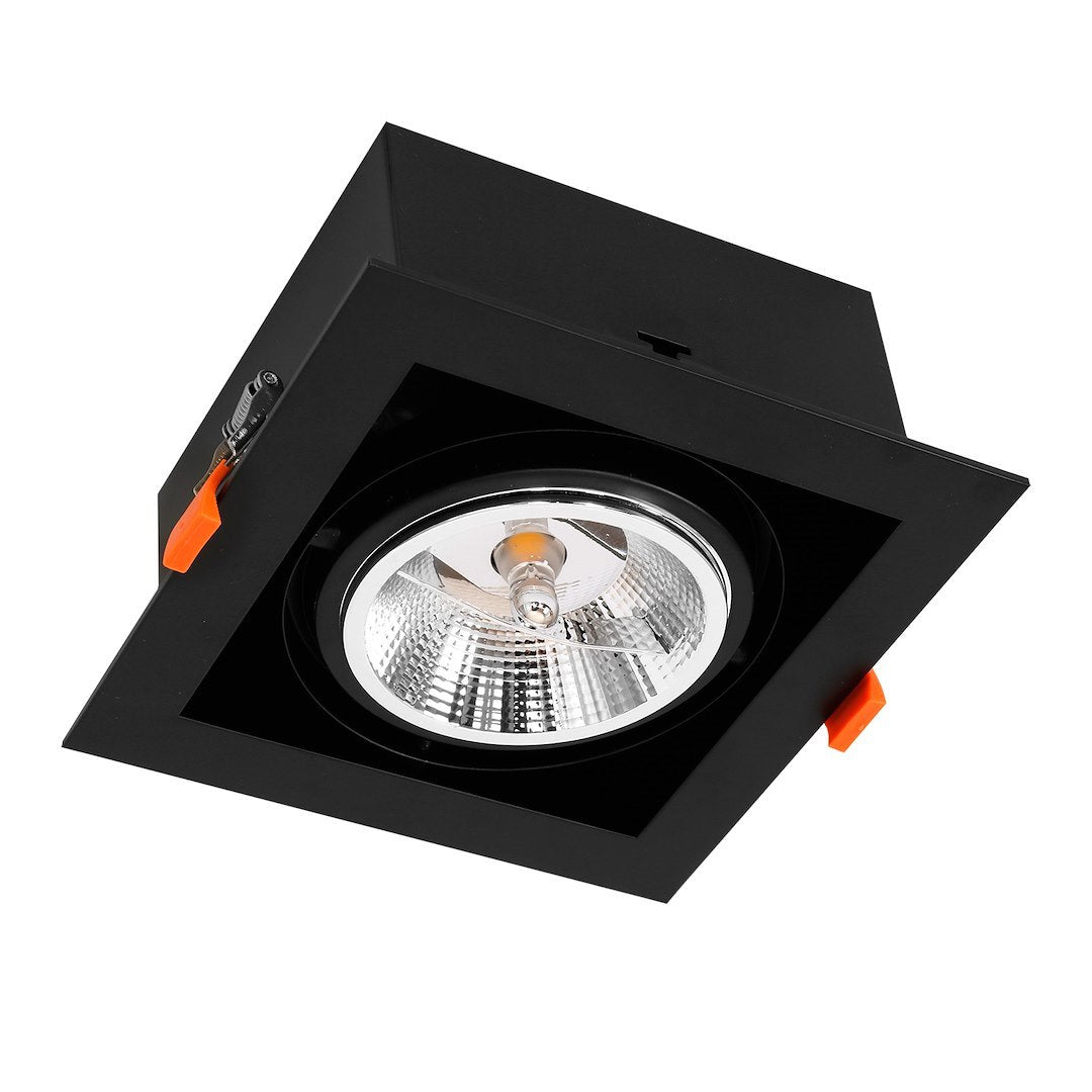 Decken-Einbauleuchte PLAZA (1x GU10) AR111 Schwarz - Milagro
