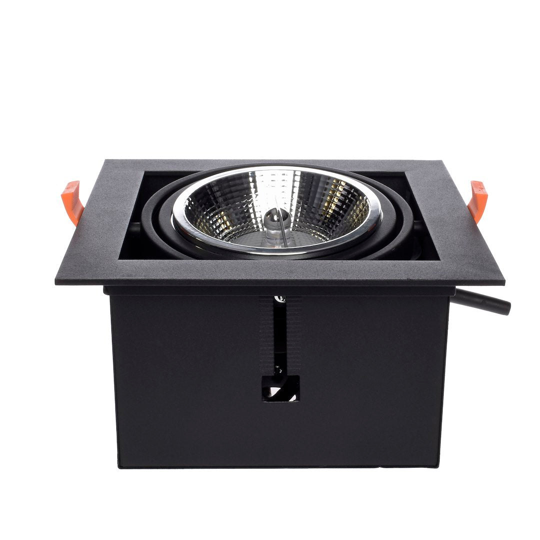 Decken-Einbauleuchte PLAZA (1x GU10) AR111 Schwarz - Milagro