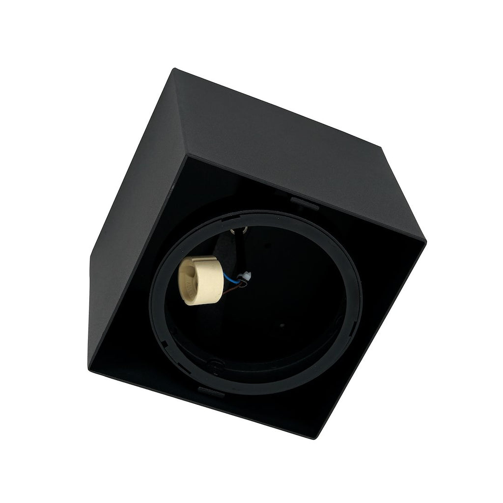 Decken Spot Strahler PLAZA (1x GU10) AR111 Schwarz - Milagro