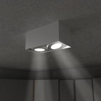 Decken Spot Strahler PLAZA (2x GU10) AR111 Weiß - Milagro