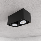 Decken Spot Strahler PLAZA (2x GU10) AR111 Schwarz - Milagro