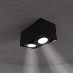 Decken Spot Strahler PLAZA (2x GU10) AR111 Schwarz - Milagro