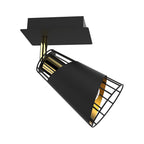 Wandleuchte RICK Schwarz & Gold (1x E14) - Milagro