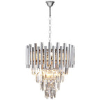 Pendelleuchte / Kronleuchter MADISON Chrom (9x E14) - Milagro