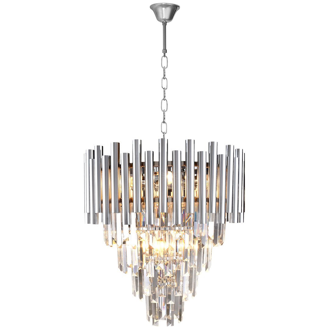 Pendelleuchte / Kronleuchter MADISON Chrom (9x E14) - Milagro