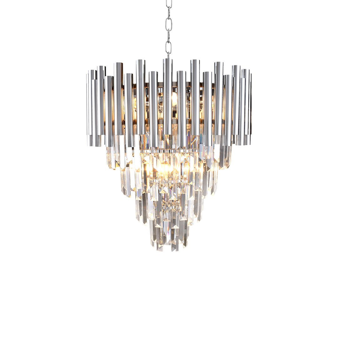 Pendelleuchte / Kronleuchter MADISON Chrom (9x E14) - Milagro