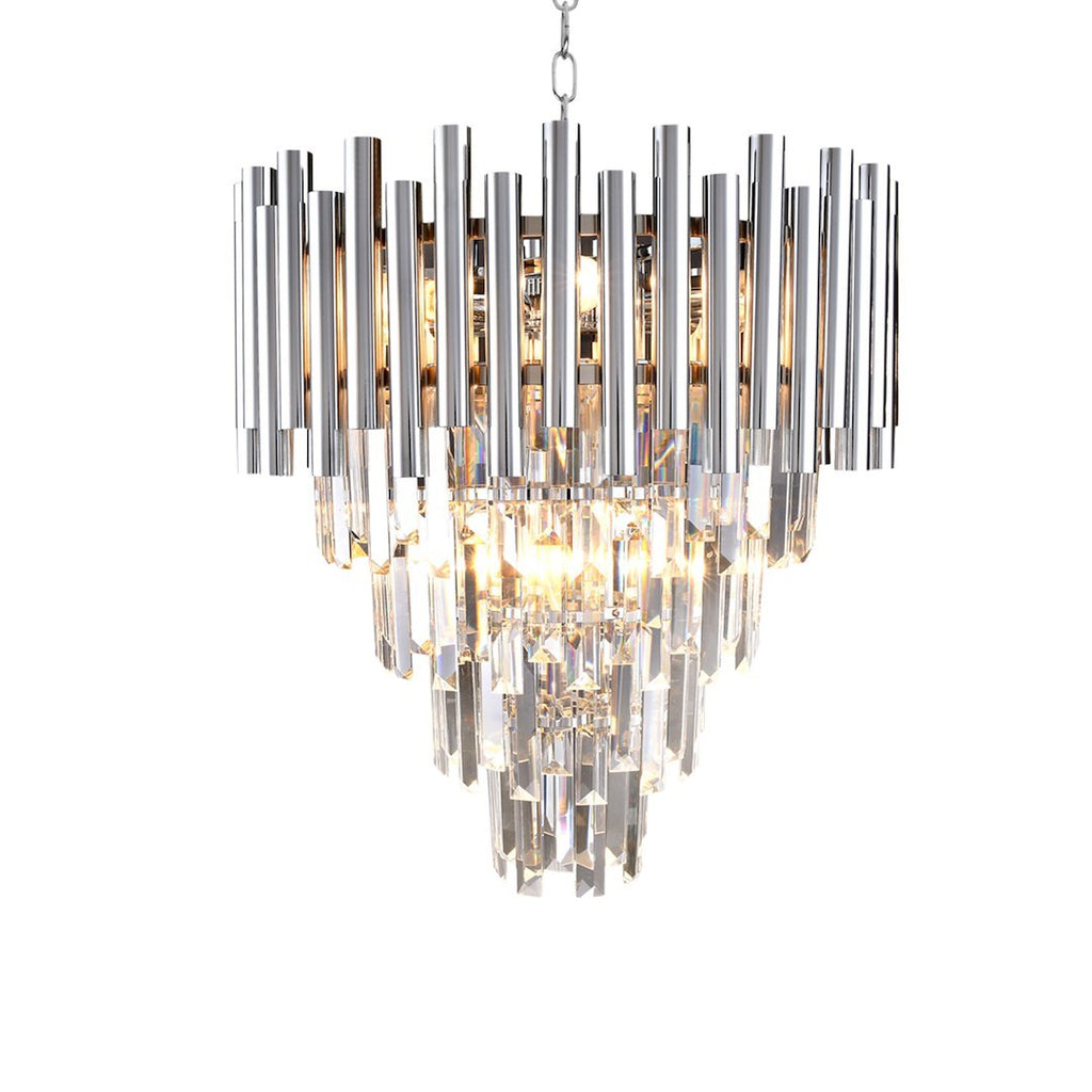 Pendelleuchte / Kronleuchter MADISON Chrom (9x E14) - Milagro