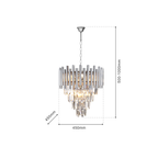 Pendelleuchte / Kronleuchter MADISON Chrom (9x E14) - Milagro