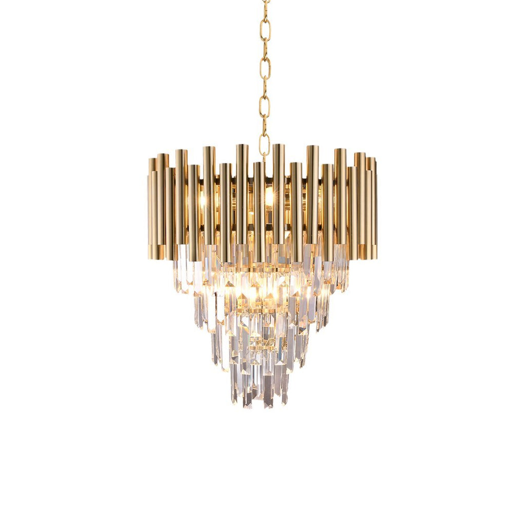 Pendelleuchte / Kronleuchter MADISON Gold (9x E14) - Milagro
