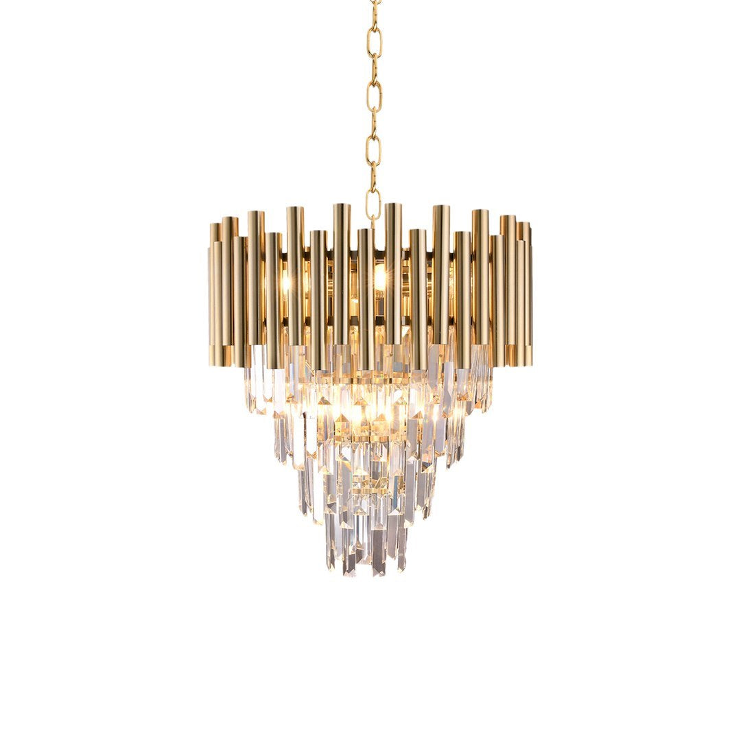 Pendelleuchte / Kronleuchter MADISON Gold (9x E14) - Milagro