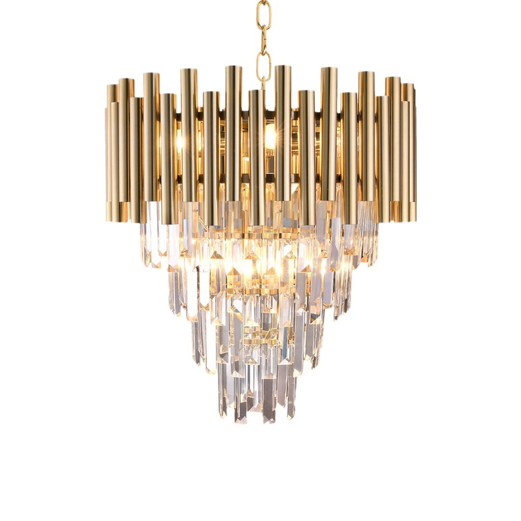 Pendelleuchte / Kronleuchter MADISON Gold (9x E14) - Milagro