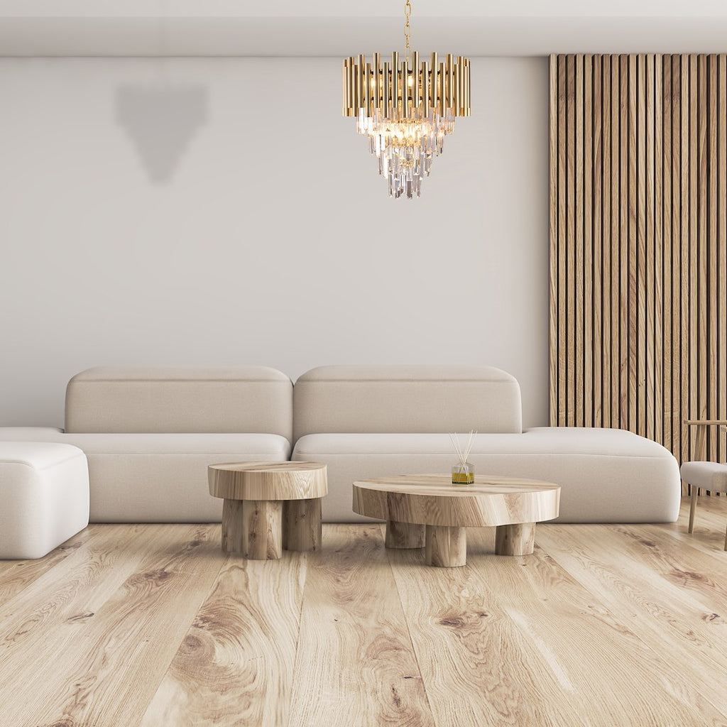 Pendelleuchte / Kronleuchter MADISON Gold (9x E14) - Milagro