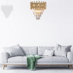 Pendelleuchte / Kronleuchter MADISON Gold (9x E14) - Milagro