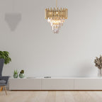 Pendelleuchte / Kronleuchter MADISON Gold (9x E14) - Milagro