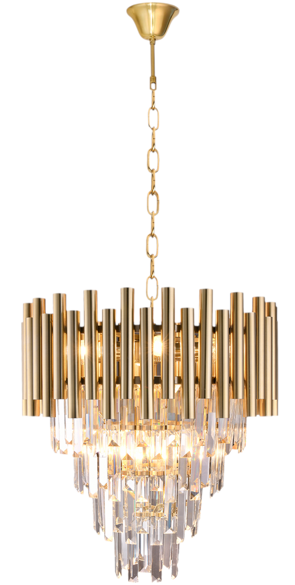 Pendelleuchte / Kronleuchter MADISON Gold (9x E14) - Milagro