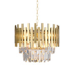 Pendelleuchte / Kronleuchter ASPEN Gold & Kristall (6x E14) - Milagro