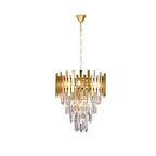 Pendelleuchte / Kronleuchter ASPEN II Gold & Kristall (9x E14) - Milagro
