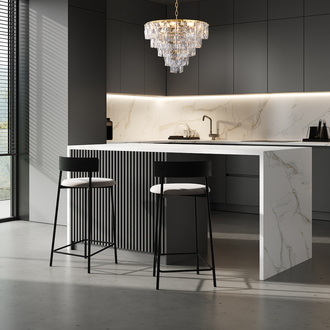 Pendelleuchte / Kronleuchter CHELSEA Gold (6x E14) - Milagro