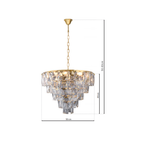 Pendelleuchte / Kronleuchter CHELSEA Gold (6x E14) - Milagro