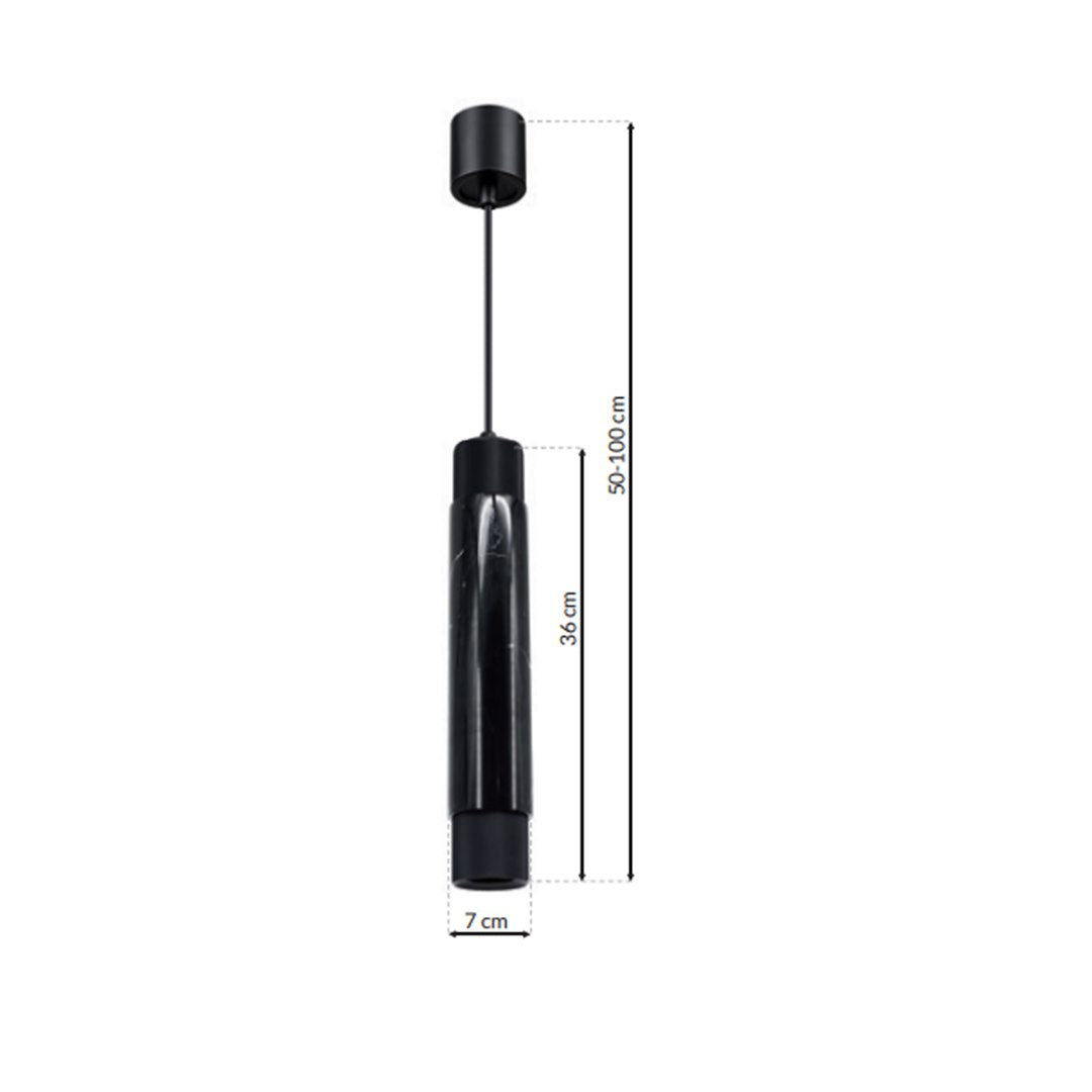 Pendelleuchte MARBLE Schwarz (1x GU10) - Milagro