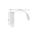 Wandleuchte BASE (8W)+(2W) Weiß - Milagro