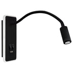 Wandleuchte BASE (8W)+(2W) Schwarz - Milagro