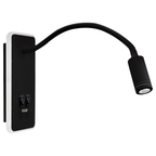 Wandleuchte BASE (8W)+(2W) Schwarz - Milagro