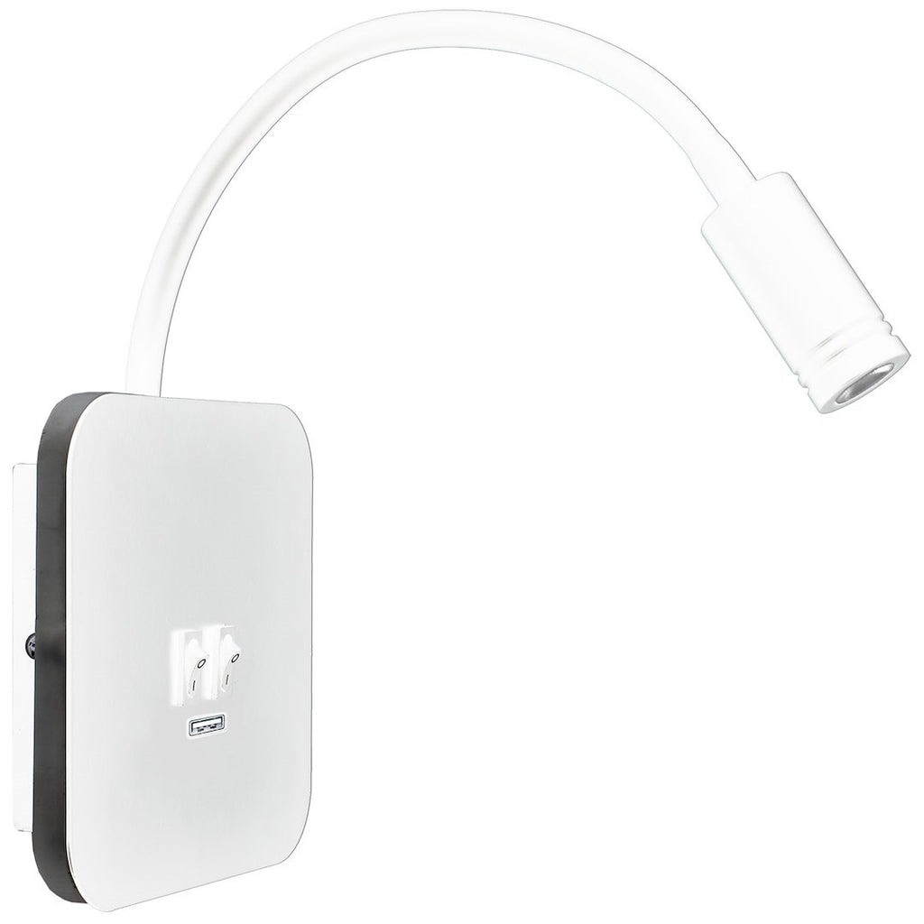 Wandleuchte BASE (8W)+(2W) Weiß - Milagro