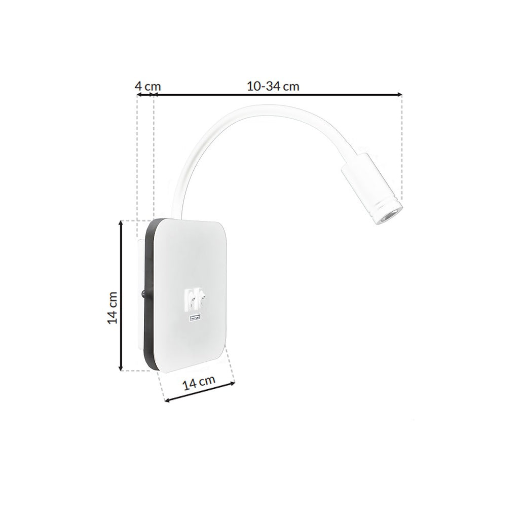 Wandleuchte BASE (8W)+(2W) Weiß - Milagro