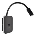 Wandleuchte BASE (8W)+(2W) Schwarz - Milagro
