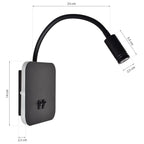 Wandleuchte BASE (8W)+(2W) Schwarz - Milagro
