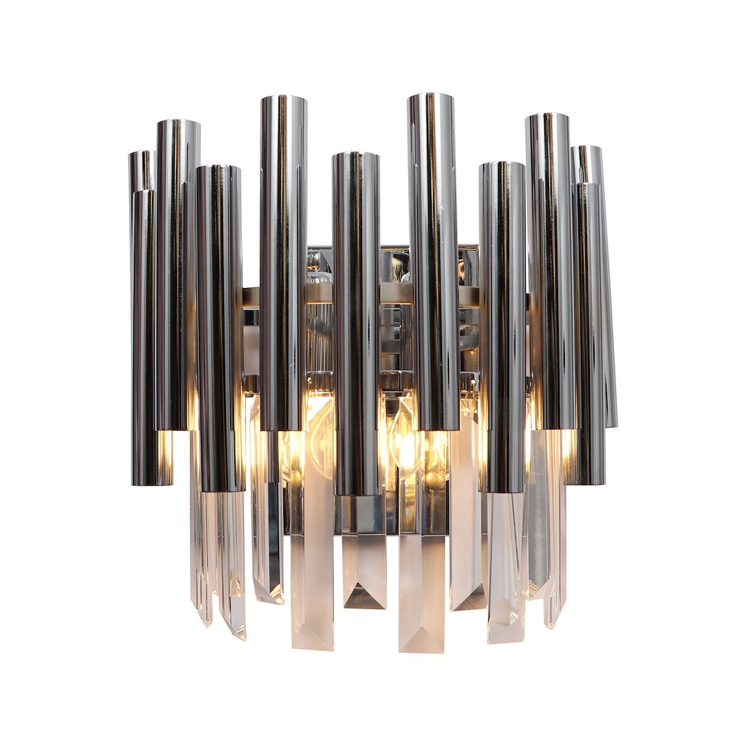 Wandleuchte MADISON Chrom & Kristall (2x E14) - Milagro