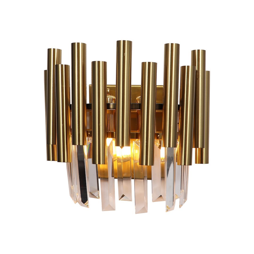 Wandleuchte MADISON Gold & Kristall (2x E14) - Milagro