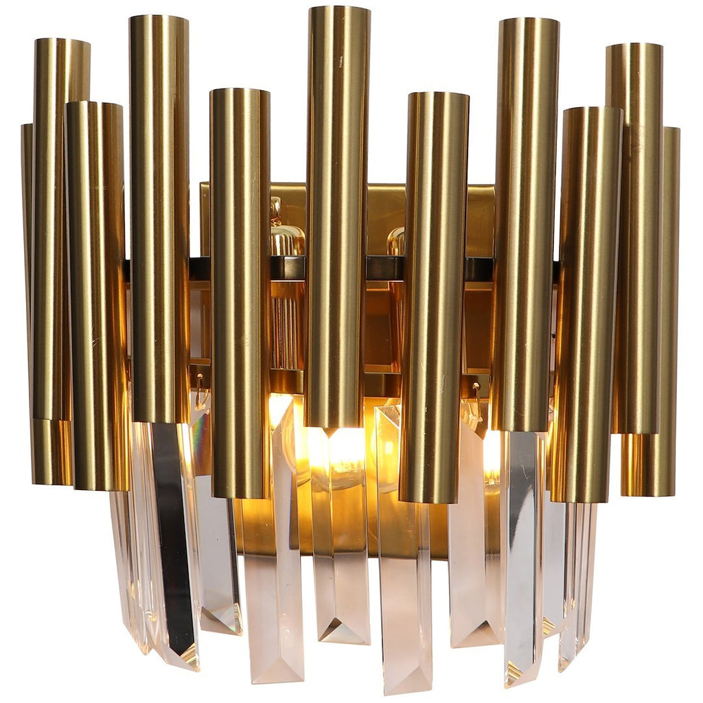 Wandleuchte MADISON Gold & Kristall (2x E14) - Milagro