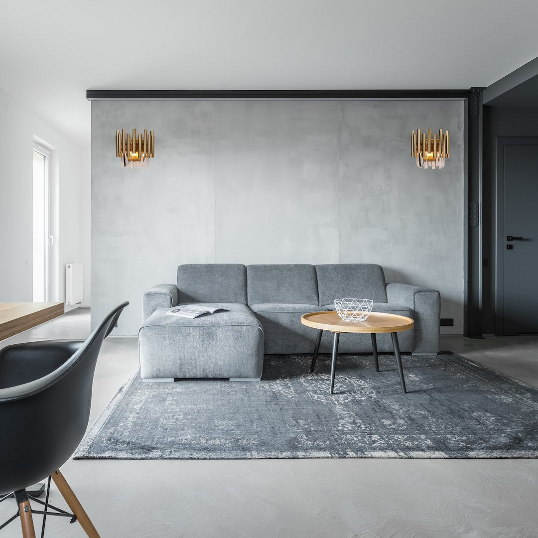 Wandleuchte MADISON Gold & Kristall (2x E14) - Milagro