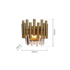 Wandleuchte MADISON Gold & Kristall (2x E14) - Milagro