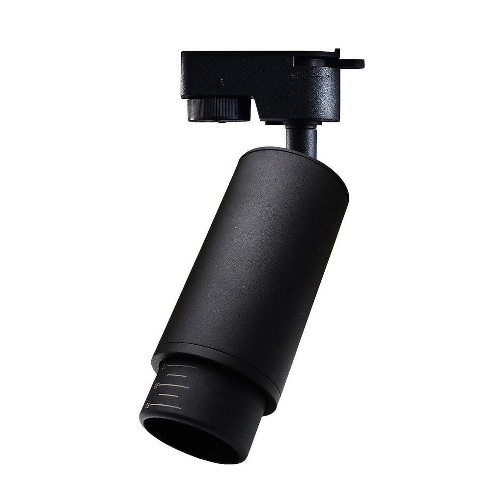 1-Phasen Spot / Strahler MICA Zoom Track Schwarz (1x GU10) - Milagro